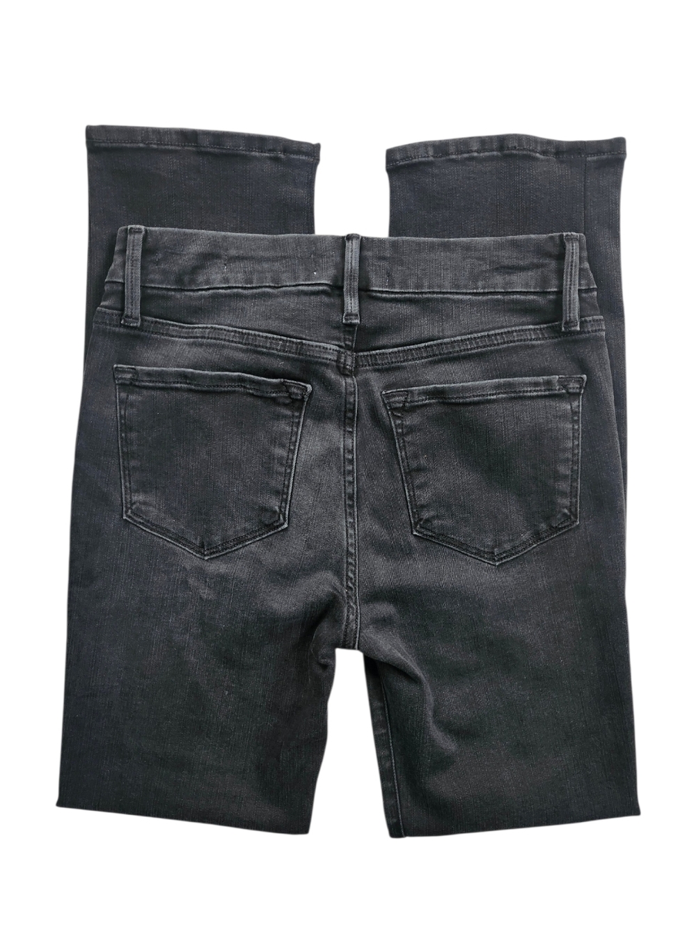FRAME Le Crop Mini Boot Jeans In Black Wash - Picture 4 of 8